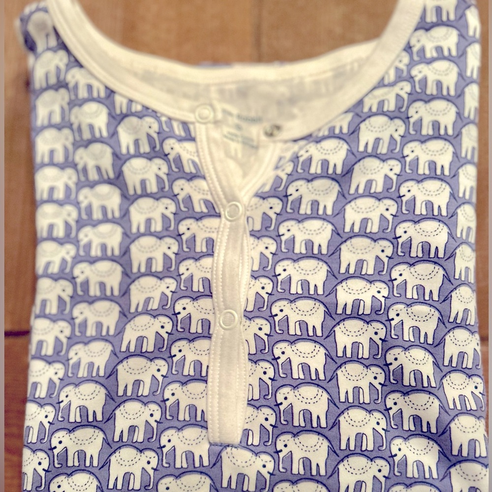 Roller Rabbit Blue & White Pajama Set